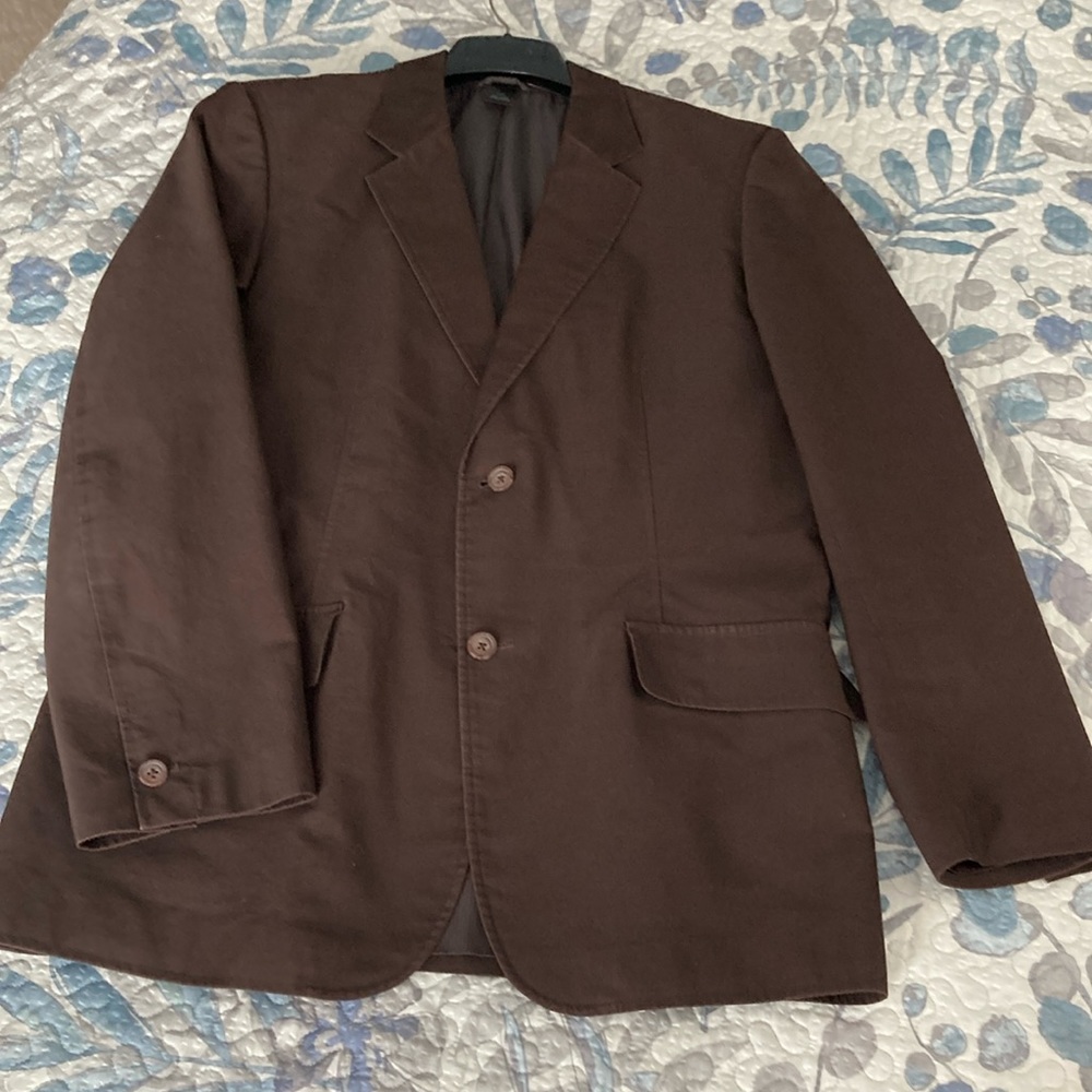 Men’s Lined Brown Sport Coat Claiborne Size 42R